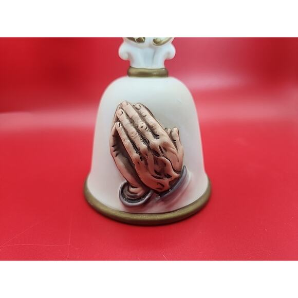 Vintage Homco Praying Hands Ceramic Bell Hand Painted Religious Christianity - Picture 7 of 7